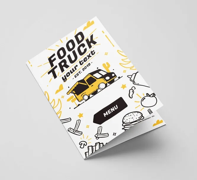 Folded Take-Out Menus - 11" x 17" 1