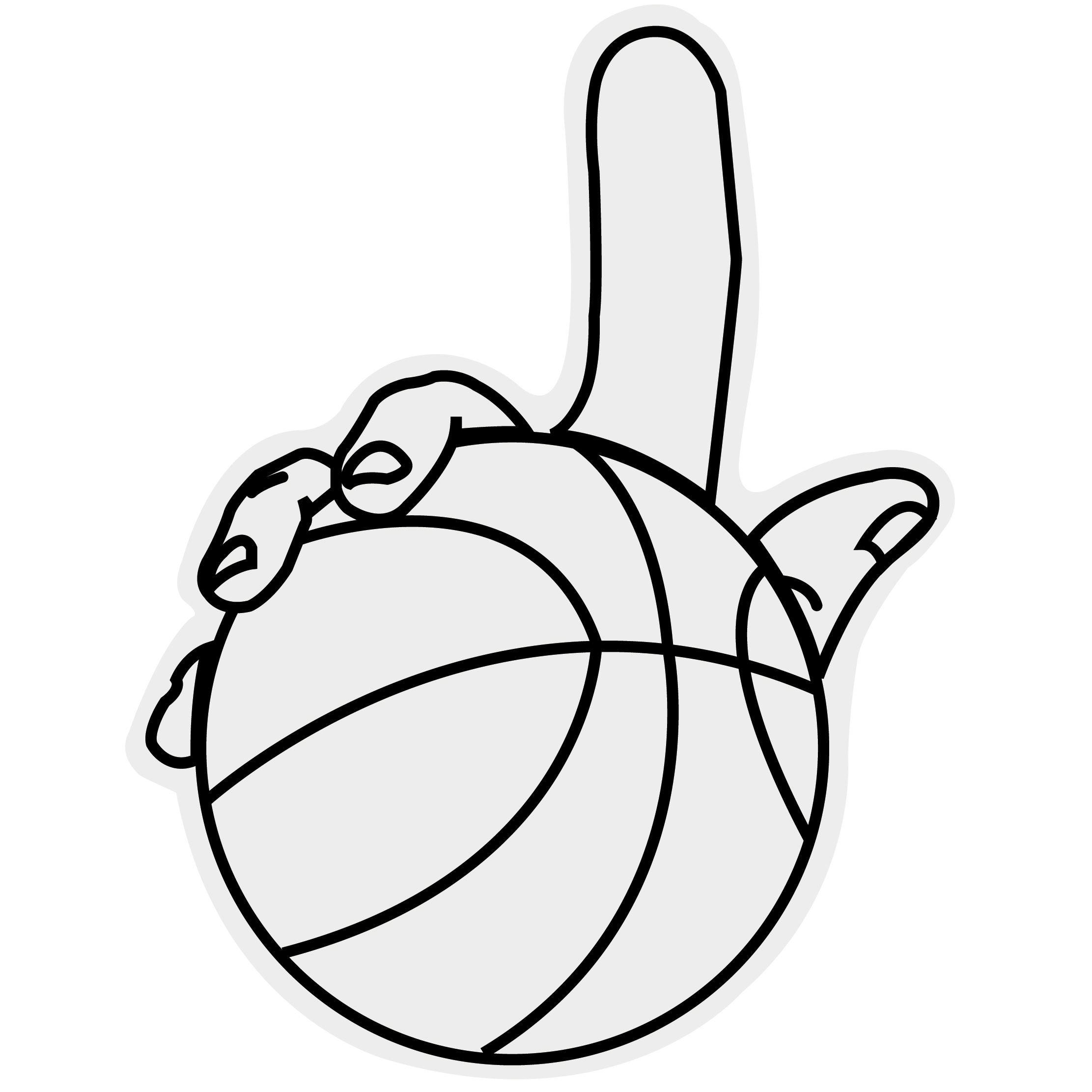 Large Basketball Hand 9