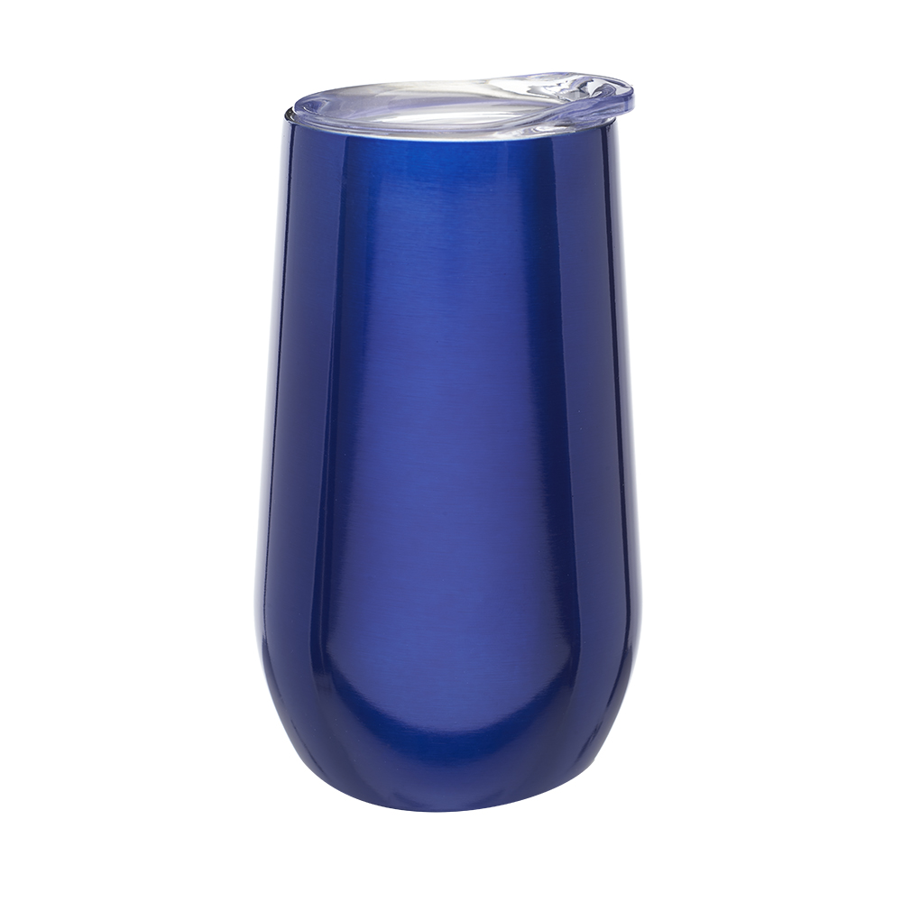 9 oz. Stemless Flute Wine Glasses with Lid 2