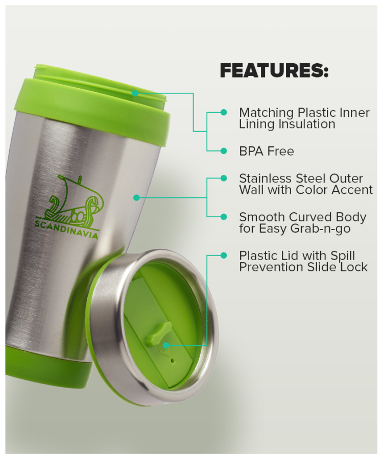 Union Printed - 16 oz. Insulated Stainless Steel Travel Mugs 1