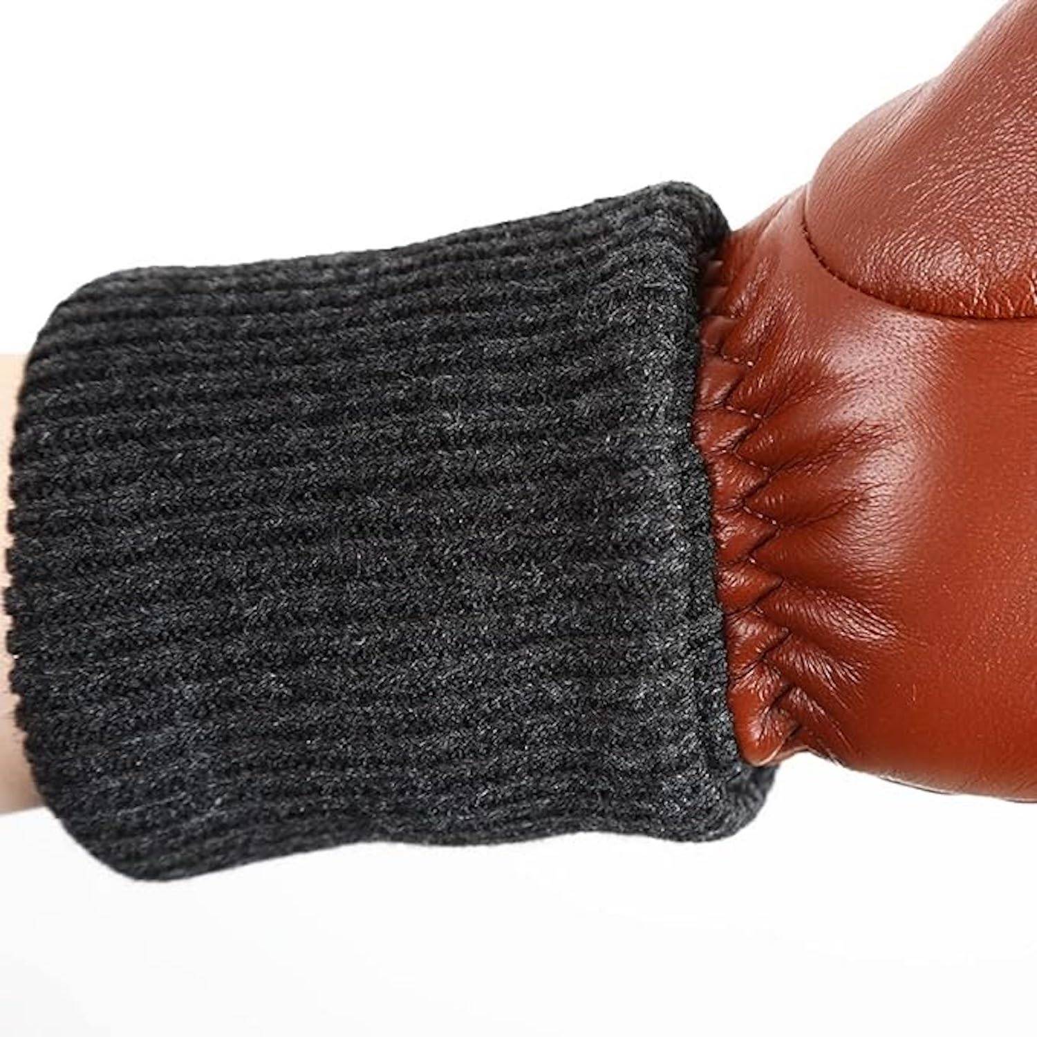 Women Sheepskin Leather Gloves 5