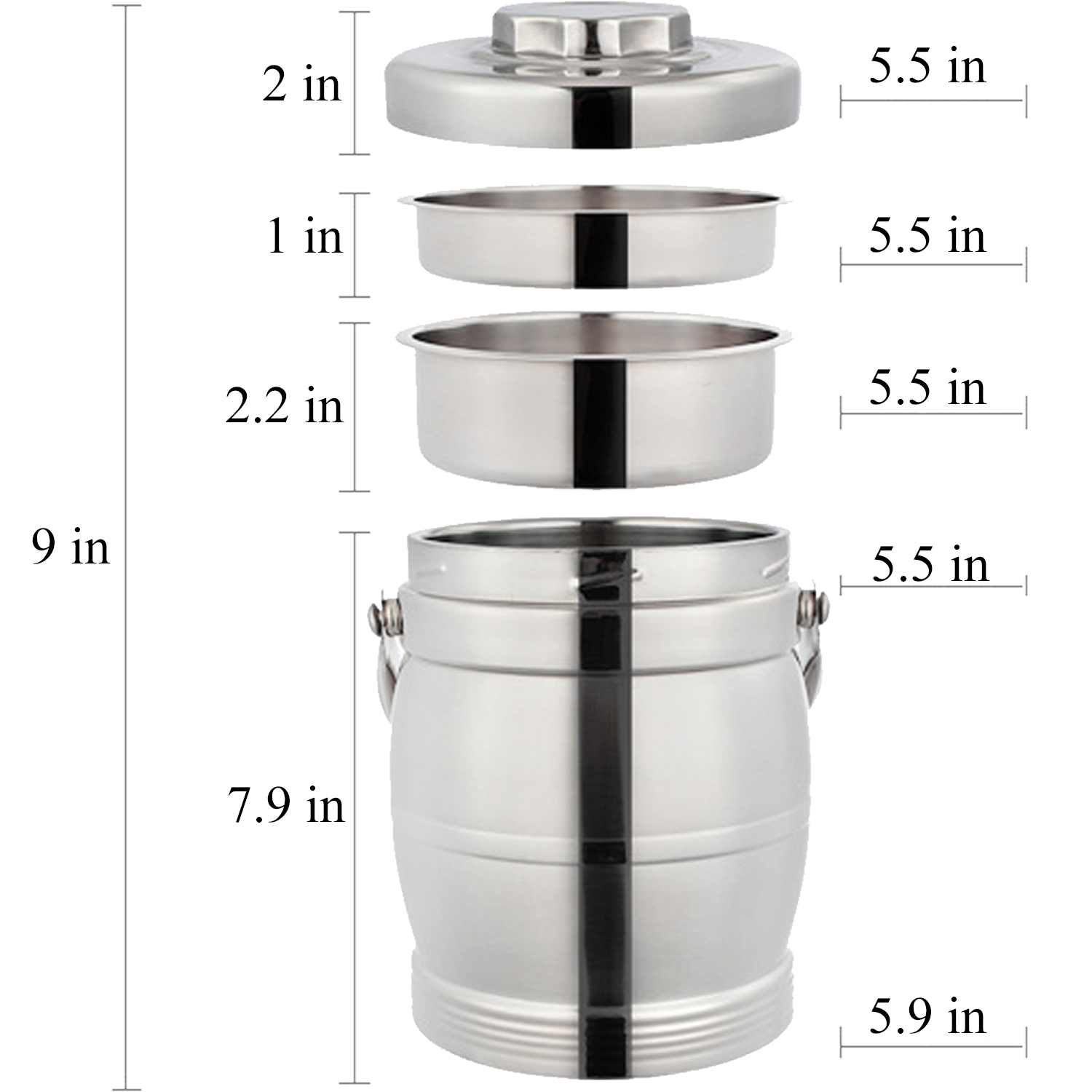 Triple-Layer Stainless Steel Insulated Thermal Lunch Box 8
