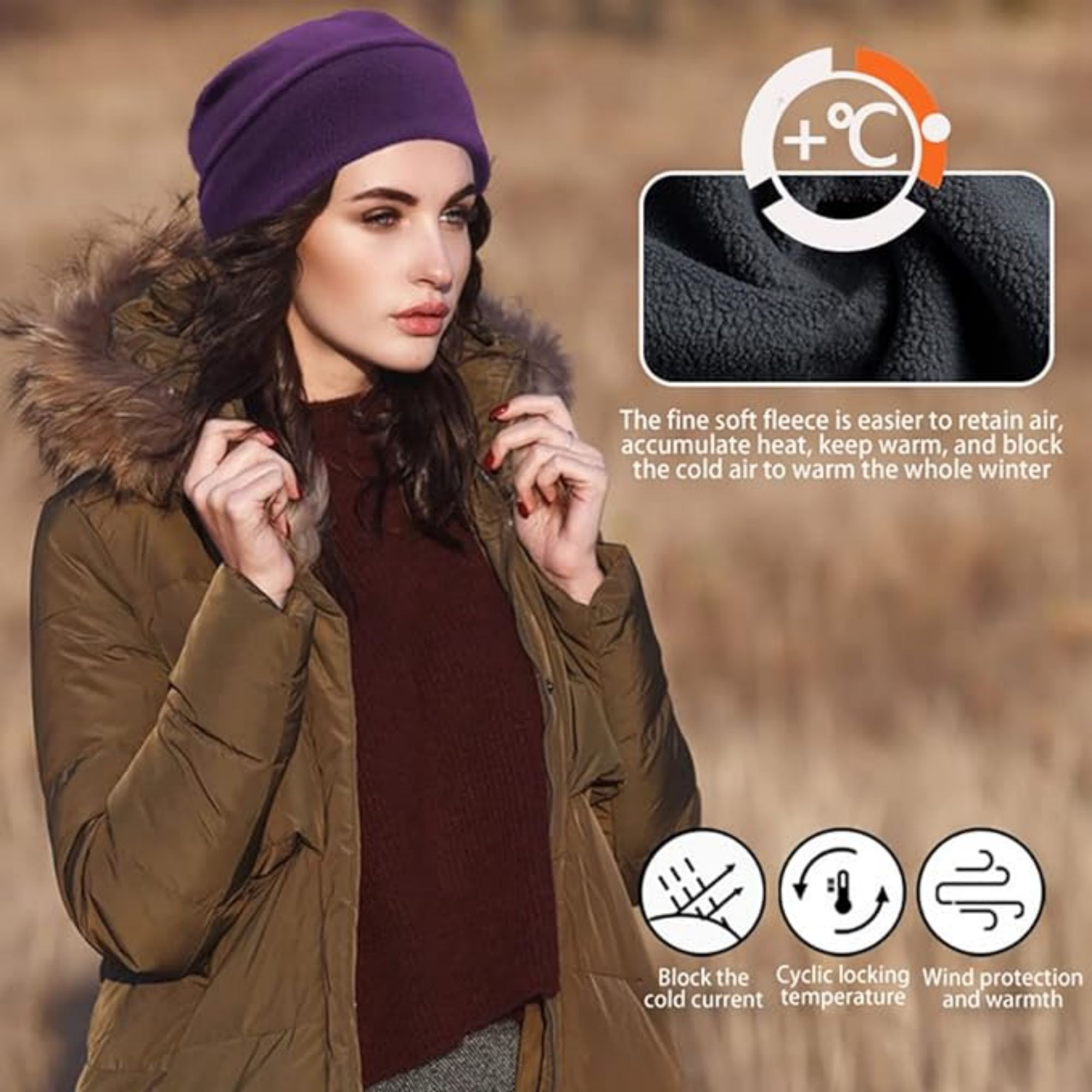 Winter Thermal Breathable Beanie Hat 3
