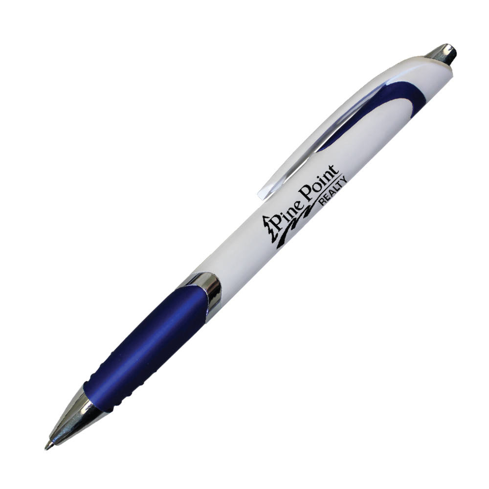 White Crest Grip Pen 16