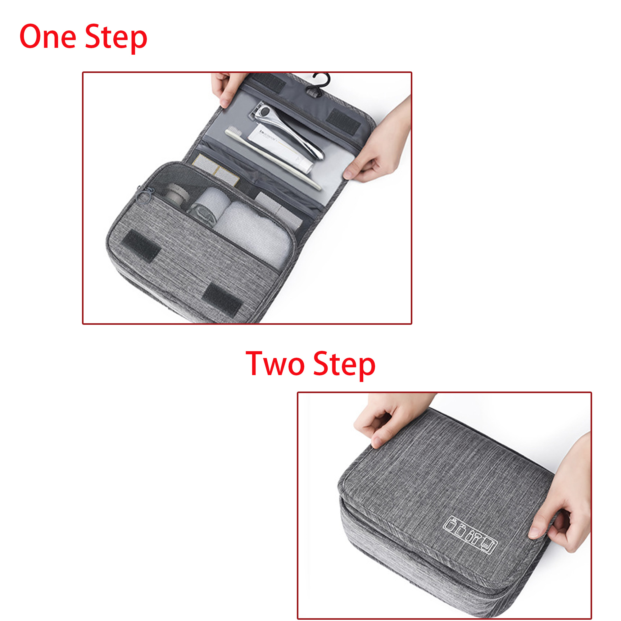MOQ 50 Travel Hanging Toiletry Bag 3