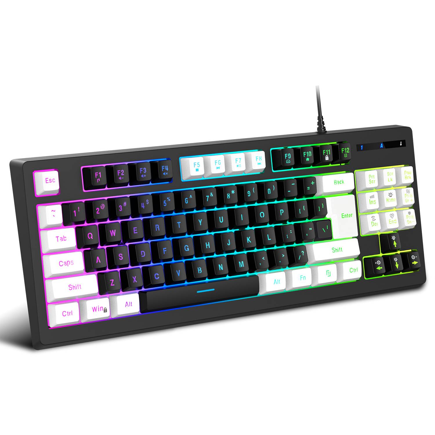 USB Illuminated 87 Keys Wired Gaming Keyboard 4