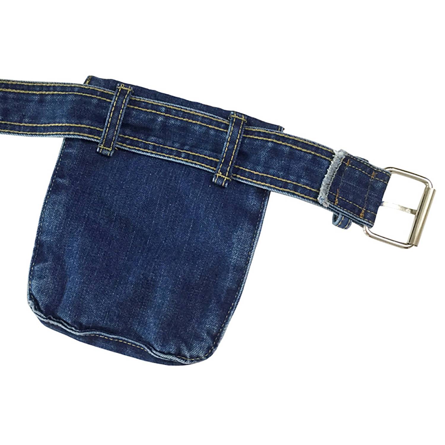 Vintage Denim Detachable Waist Bag 5