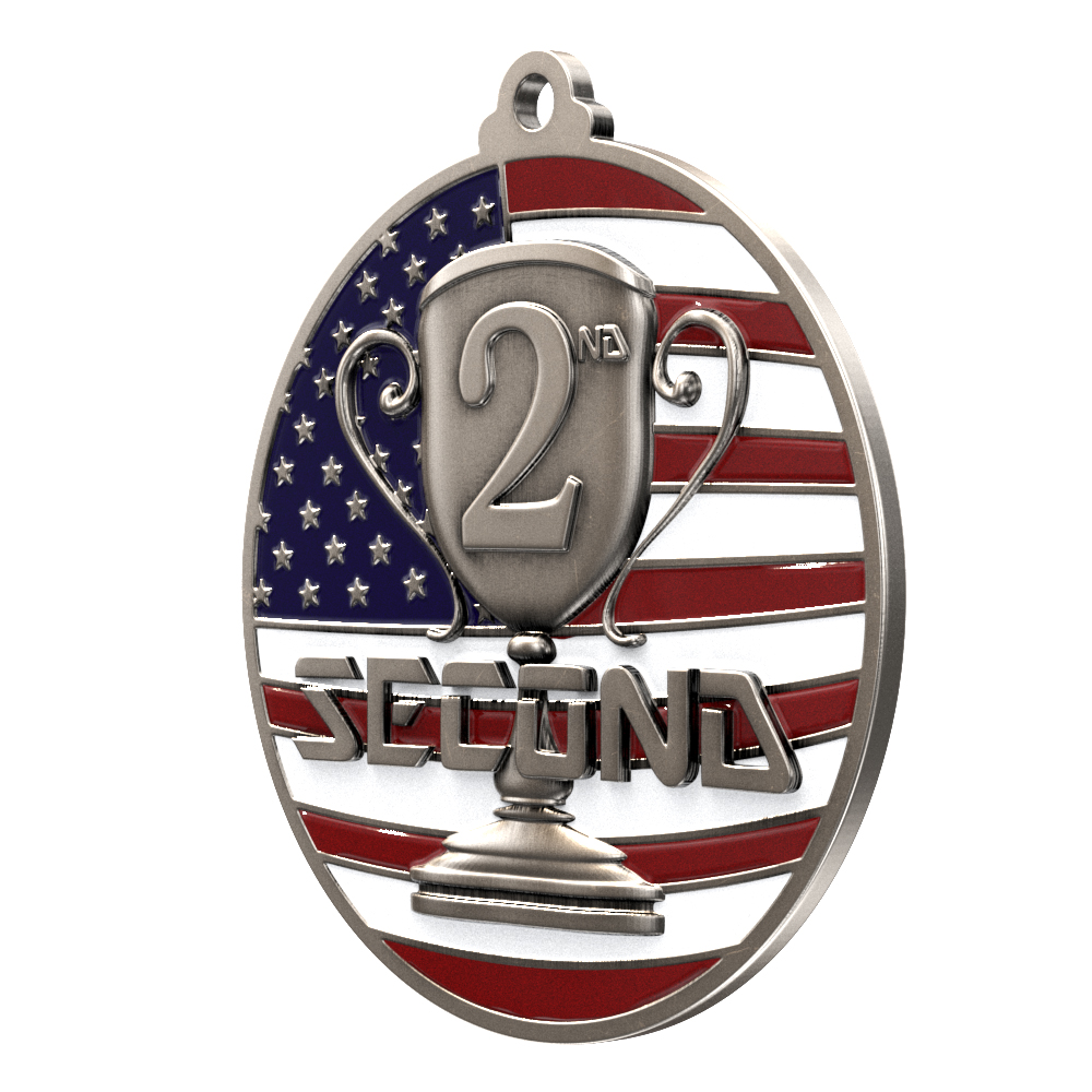 2nd Place Patriotic Medallion (2-3/4") 2