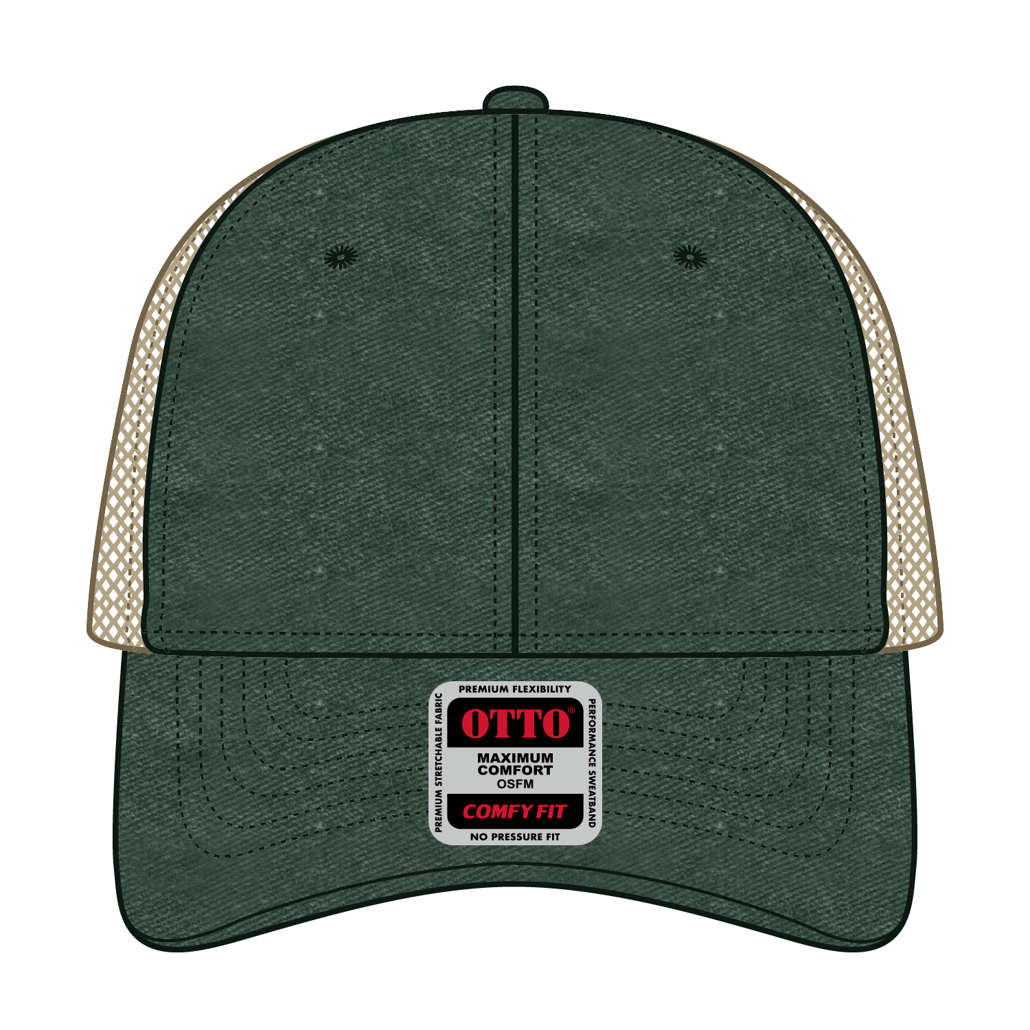 OTTO CAP® OTTO COMFY FIT® 6 Panel Low Profile Mesh Back Trucker Hat 17