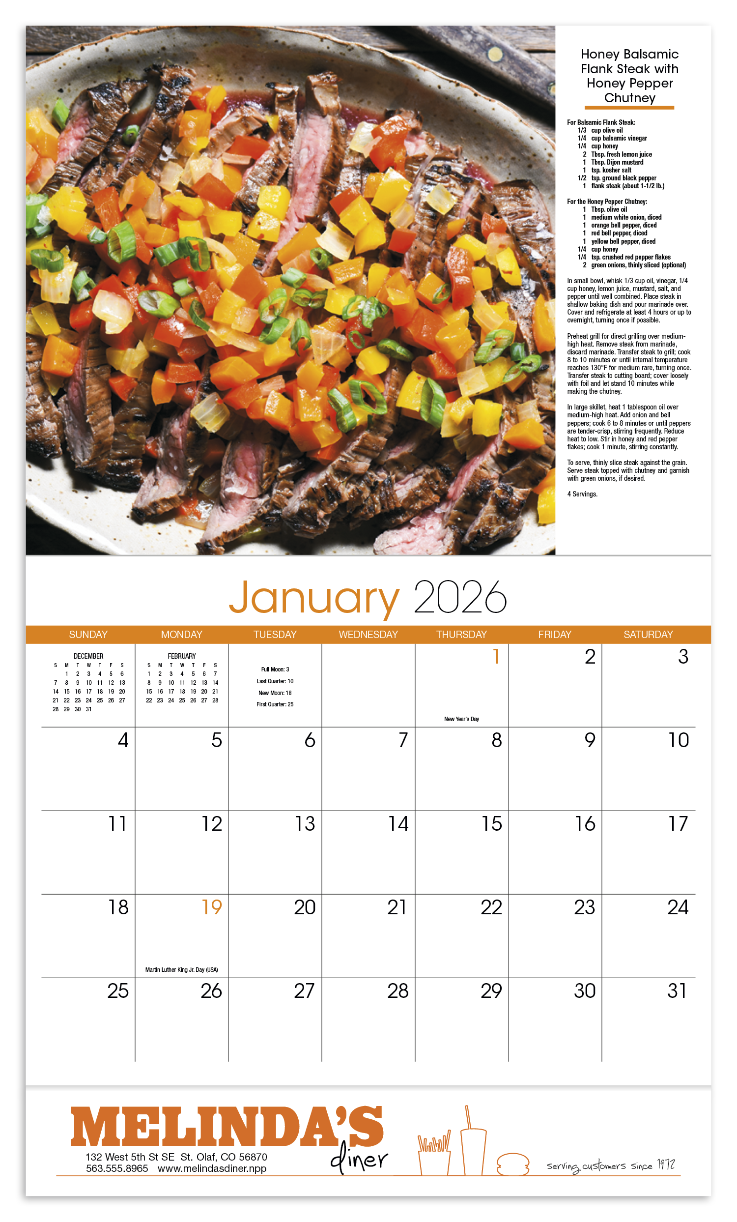 HotLine® Products Cooking Appointment Calendar - Stapled 8