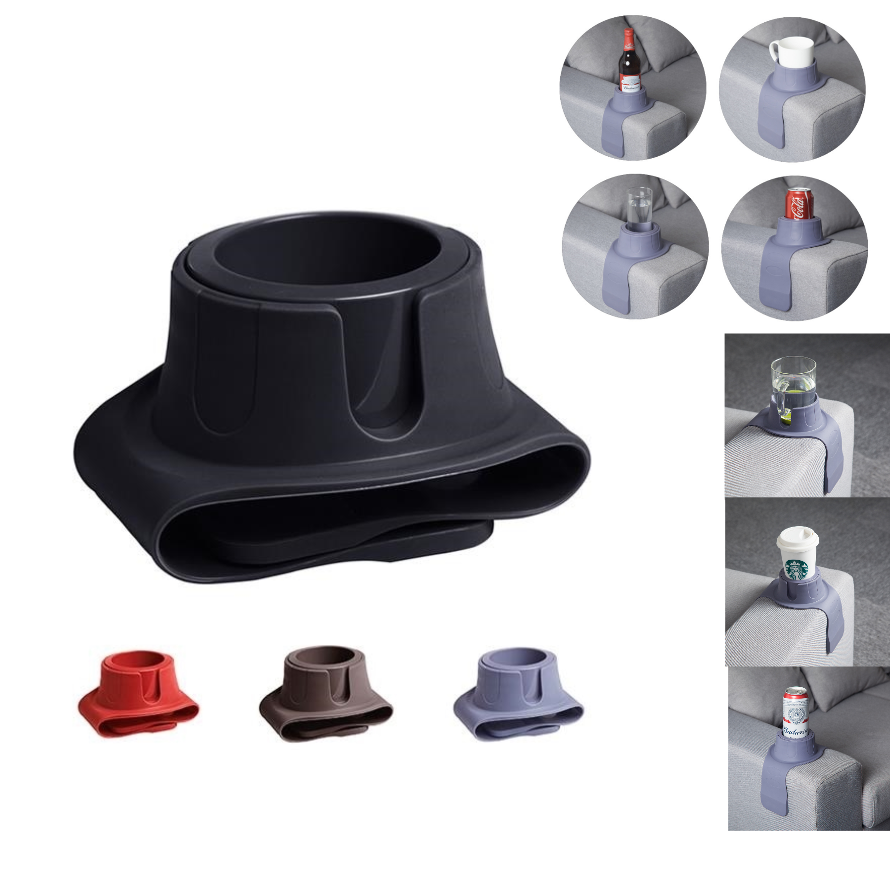 Silicone Cup Holder Tray For Sofa 2