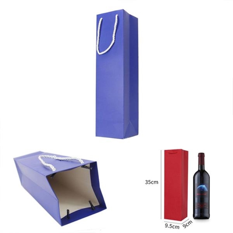 Single Bottle Wine Tote Paper Bag 2