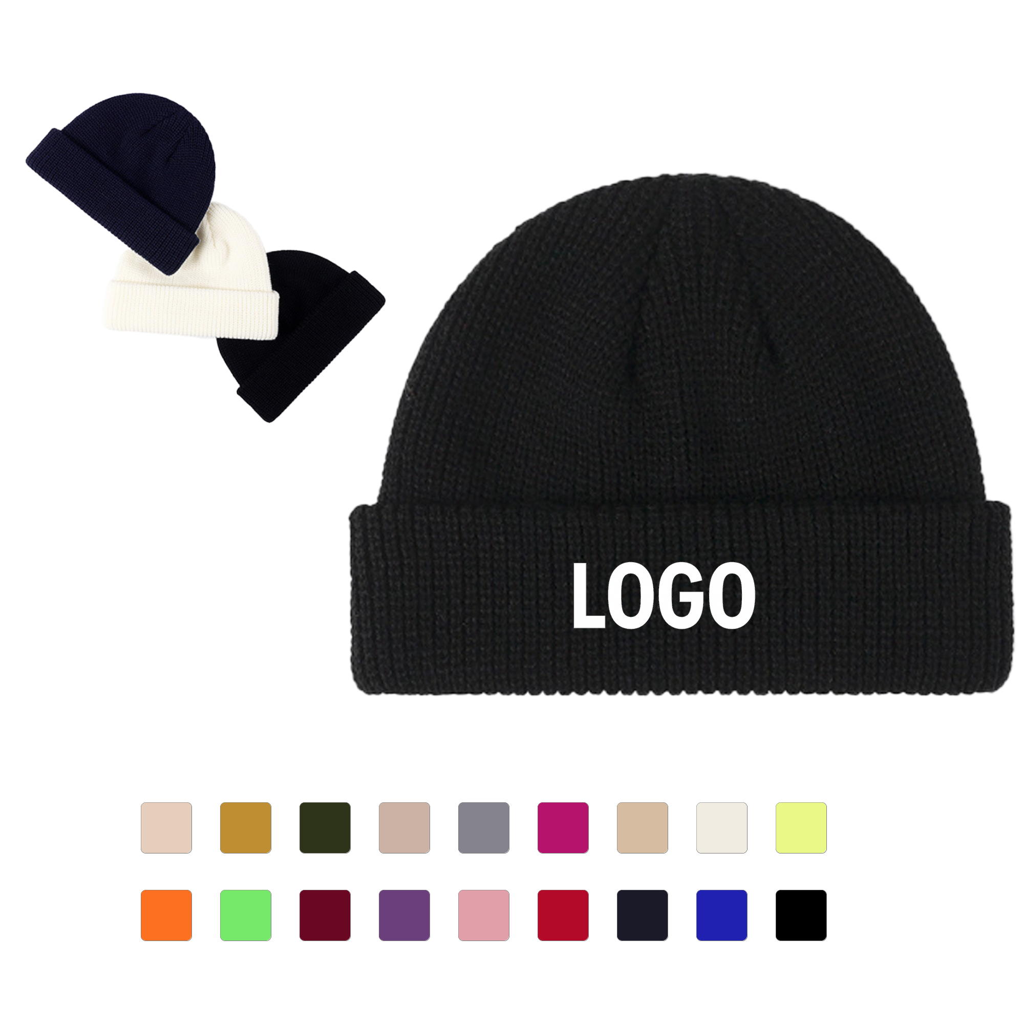 Classic Knit Beanie with Cuffed Edge 2