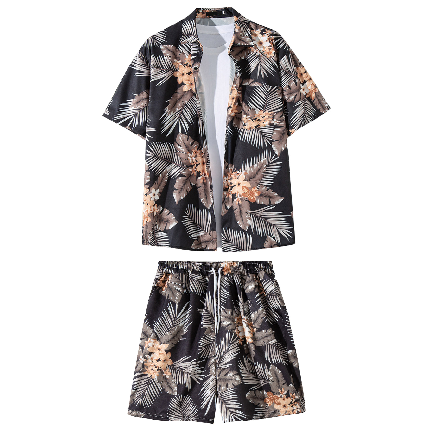 2 Pieces Hawaiian Shirts And Shorts Sets 7