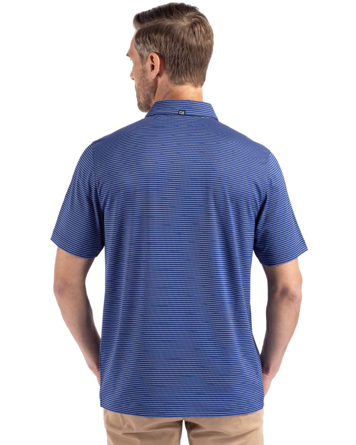 Cutter & Buck Forge Recycled Fine Line Stripe Four-Way Stretch Mens Polo 46