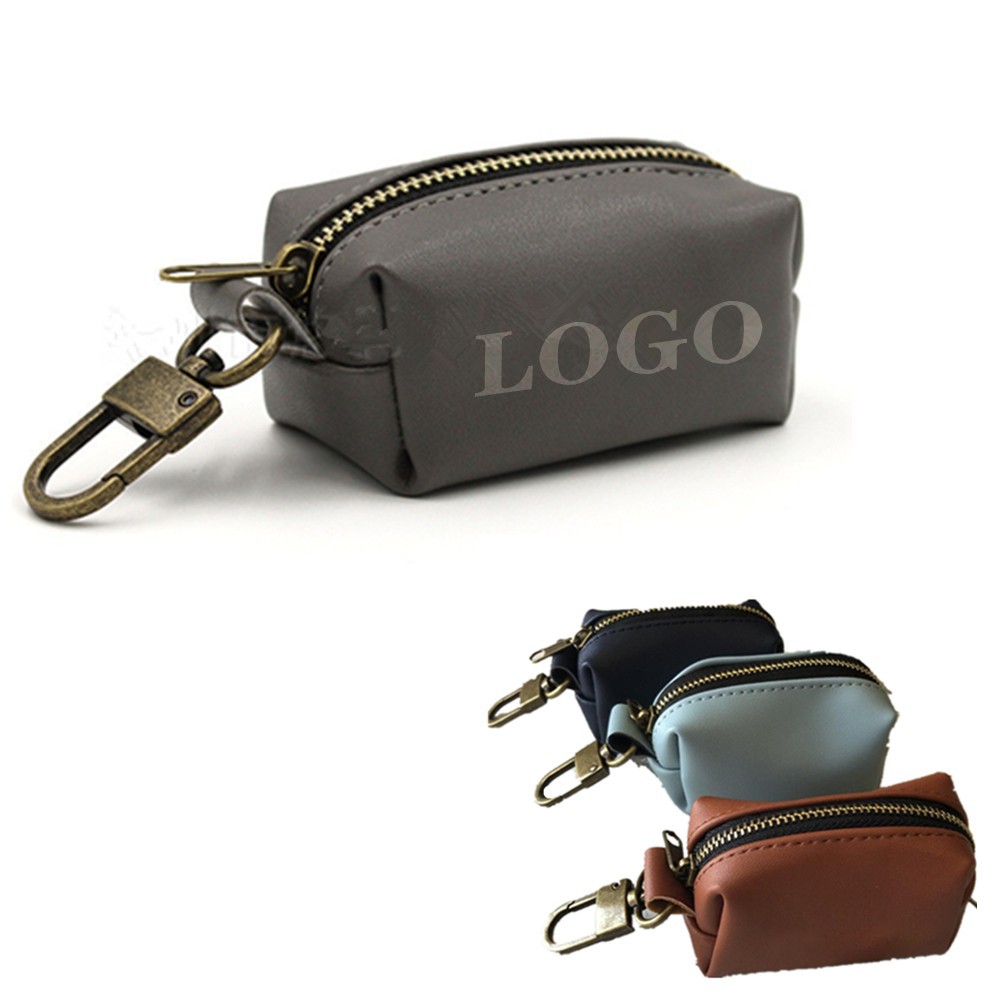Leather Dog Poop Waste Bag Dispenser 1