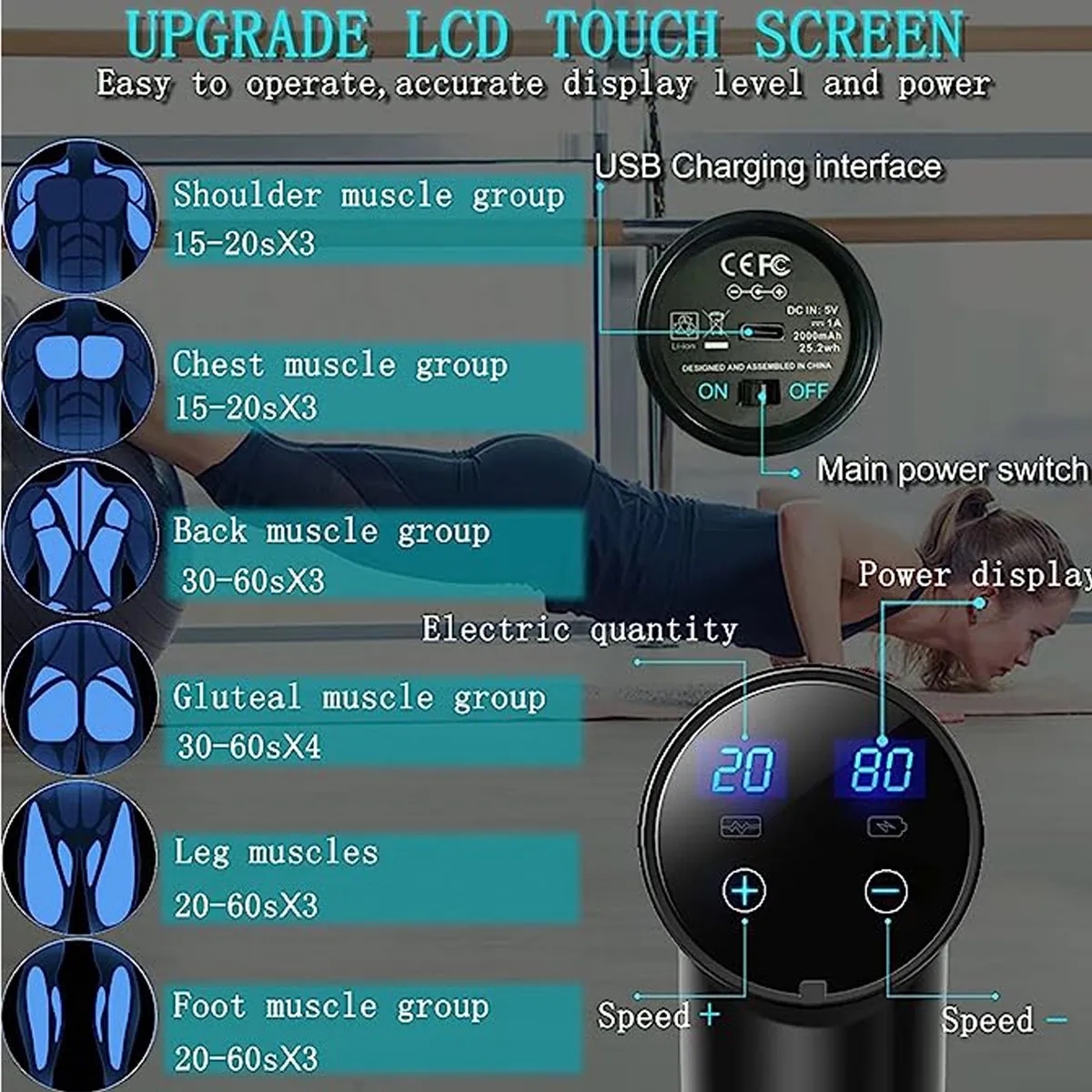 Electric Portable Deep Tissue Handheld Muscle Massage Gun 4