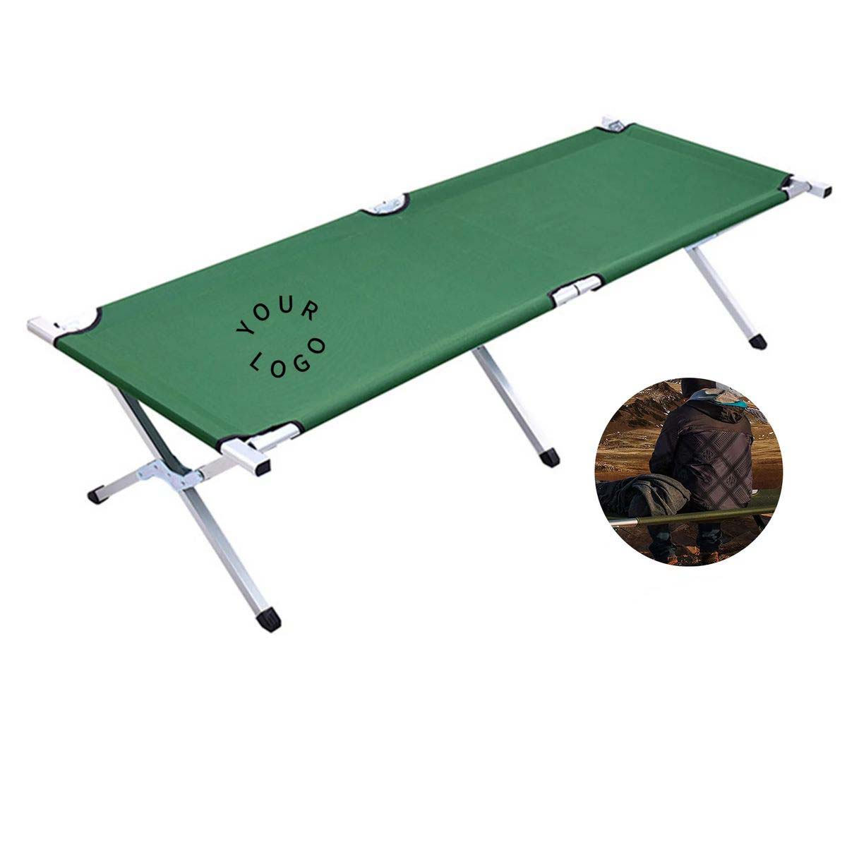 Durable Steel Frame Camping Cot for Outdoor Use 3