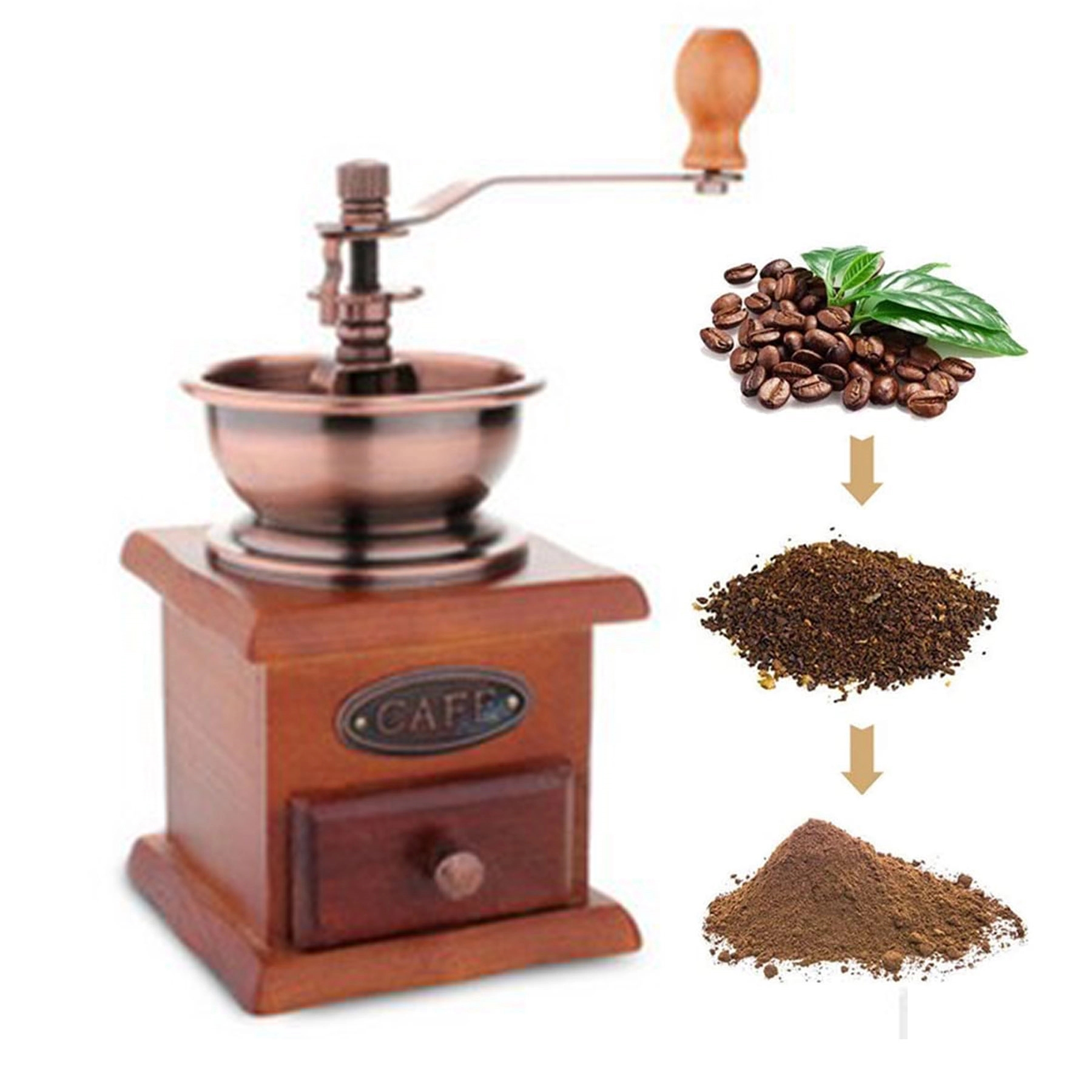 Manual Coffee Grinder, Vintage Style Great Gift 4