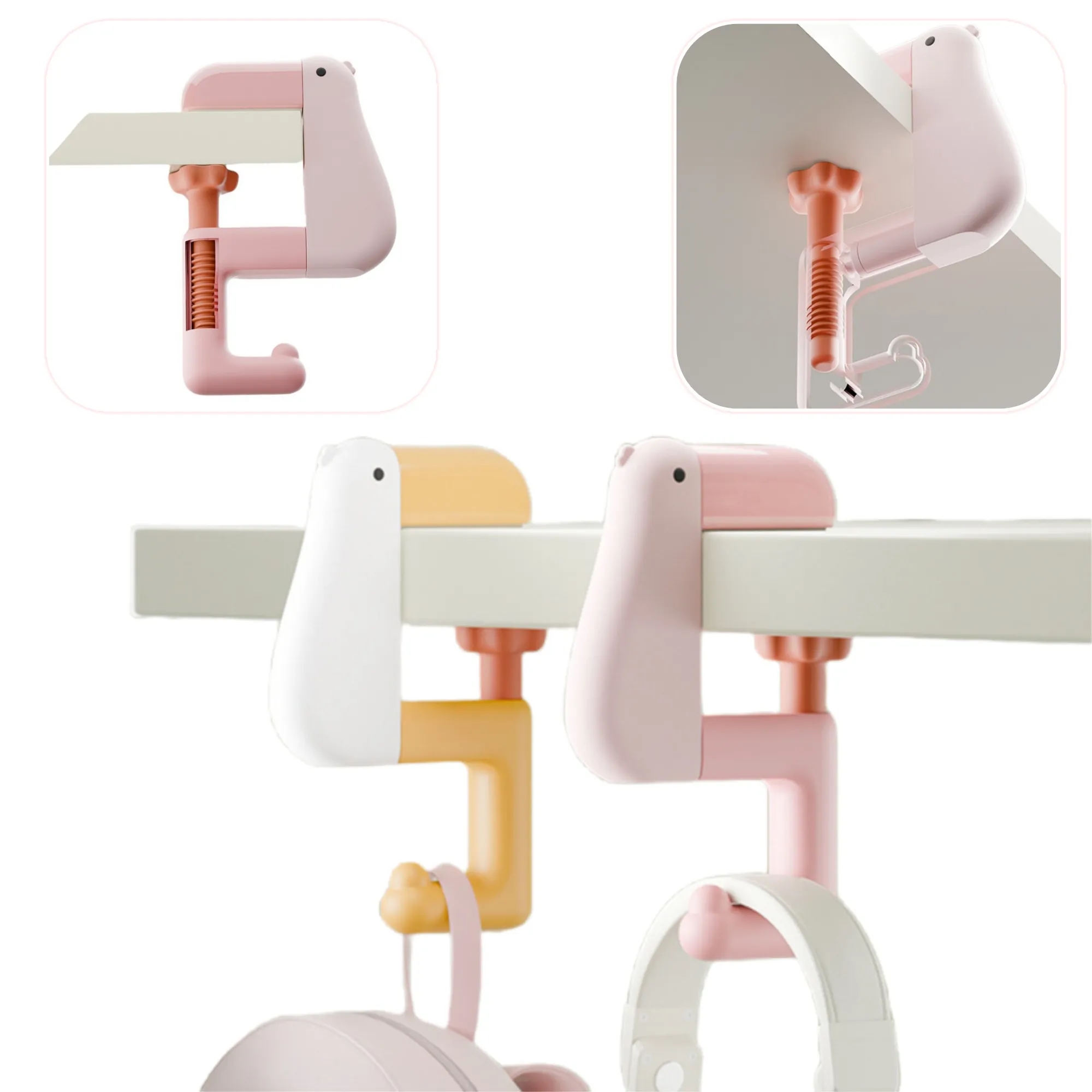 Cute Duck Shaped Desk Hook 2