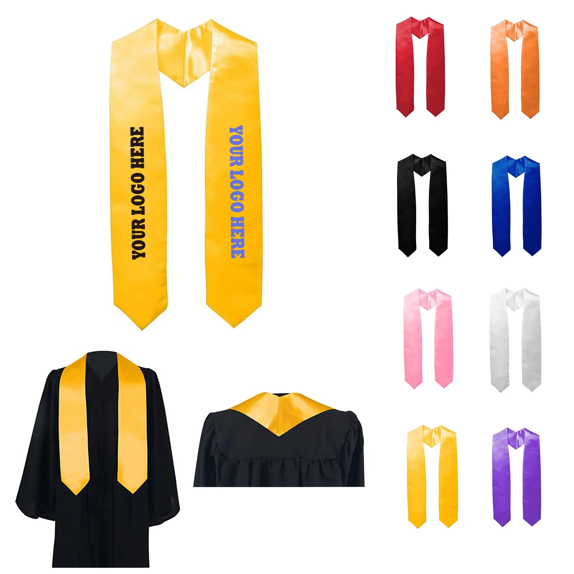 Adult Plain Graduation Stole 3