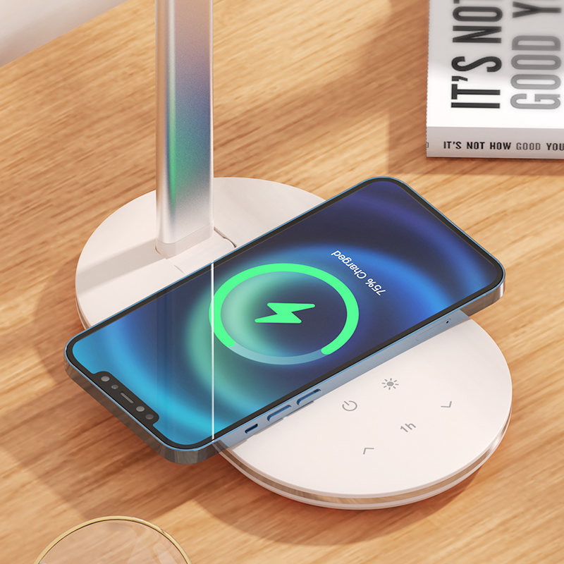 Multifunctional LED Desk Lamp with 10W Fast Wireless Charging 8