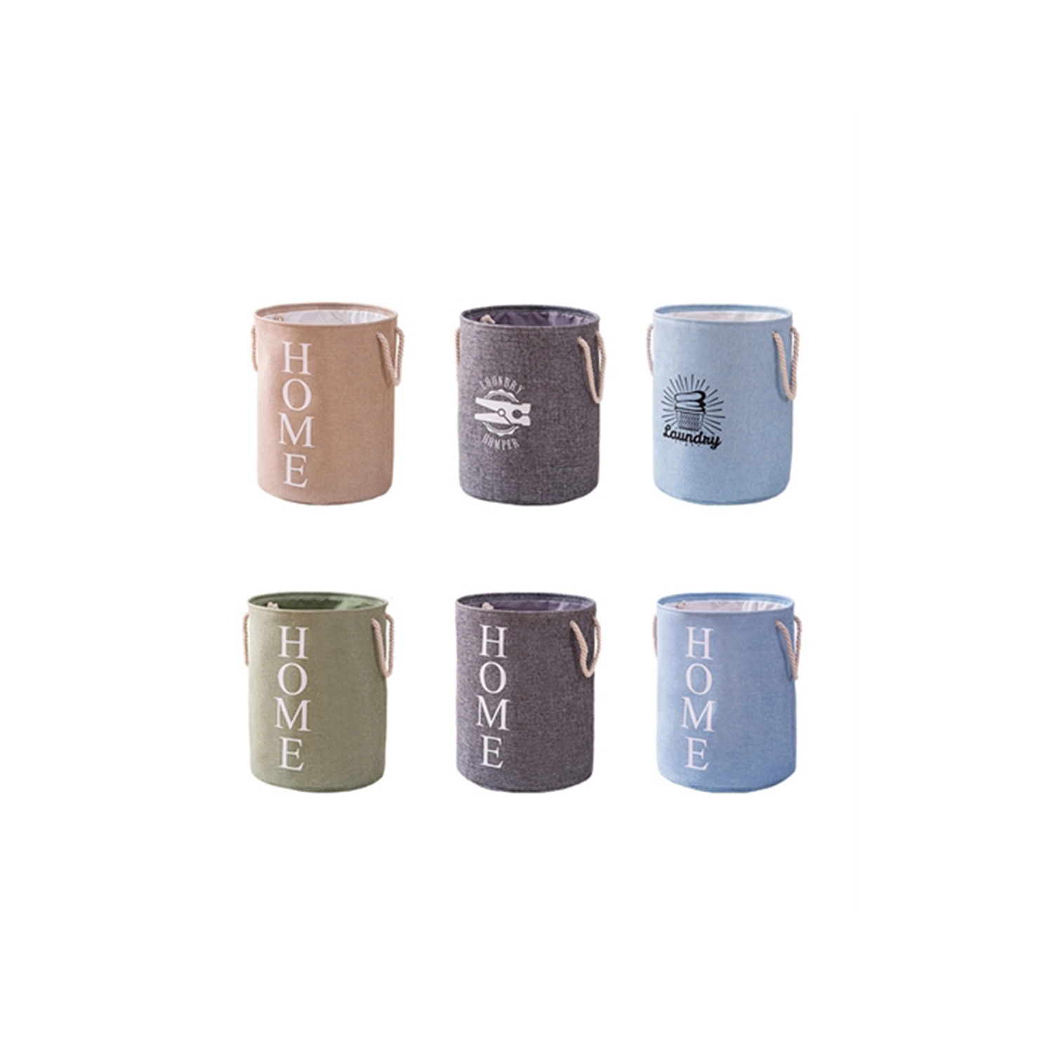 Drawstring Clothes Hamper Storage Basket 3