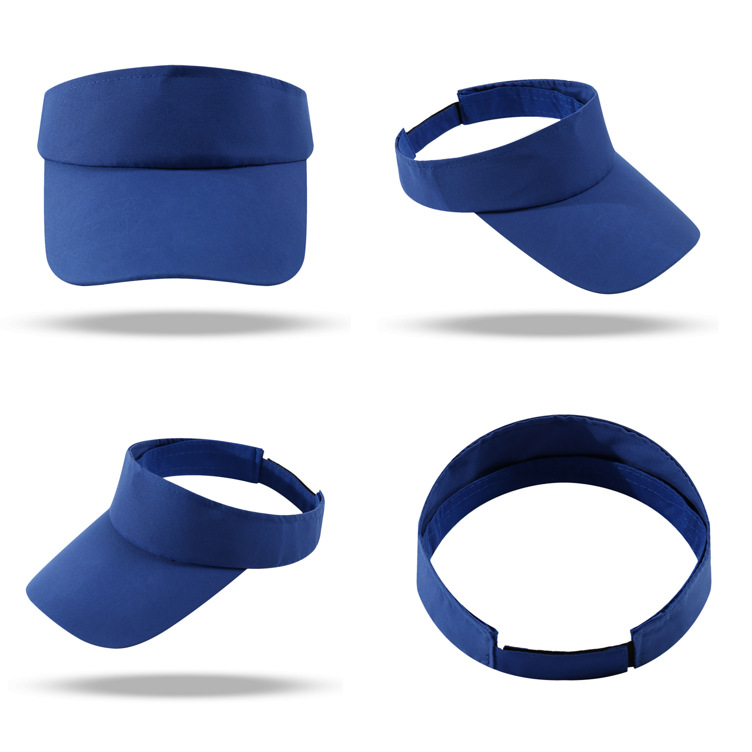 Stock Solid Color Poly Peach Skin Visor w/Velcro Back Fastener 9