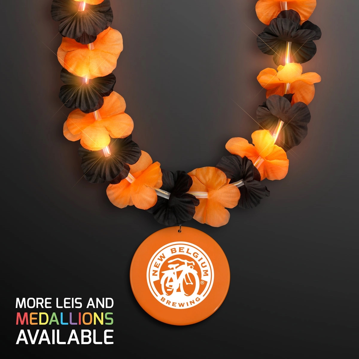 Light Up Halloween Lei with Medallion 3