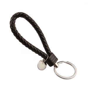 Sophisticated Weaved PU Leather Keychain With Plastic Buckle 13