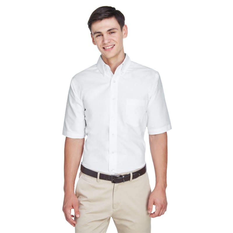 UltraClub Men's Classic Wrinkle-Resistant Short-Sleeve Oxford 3