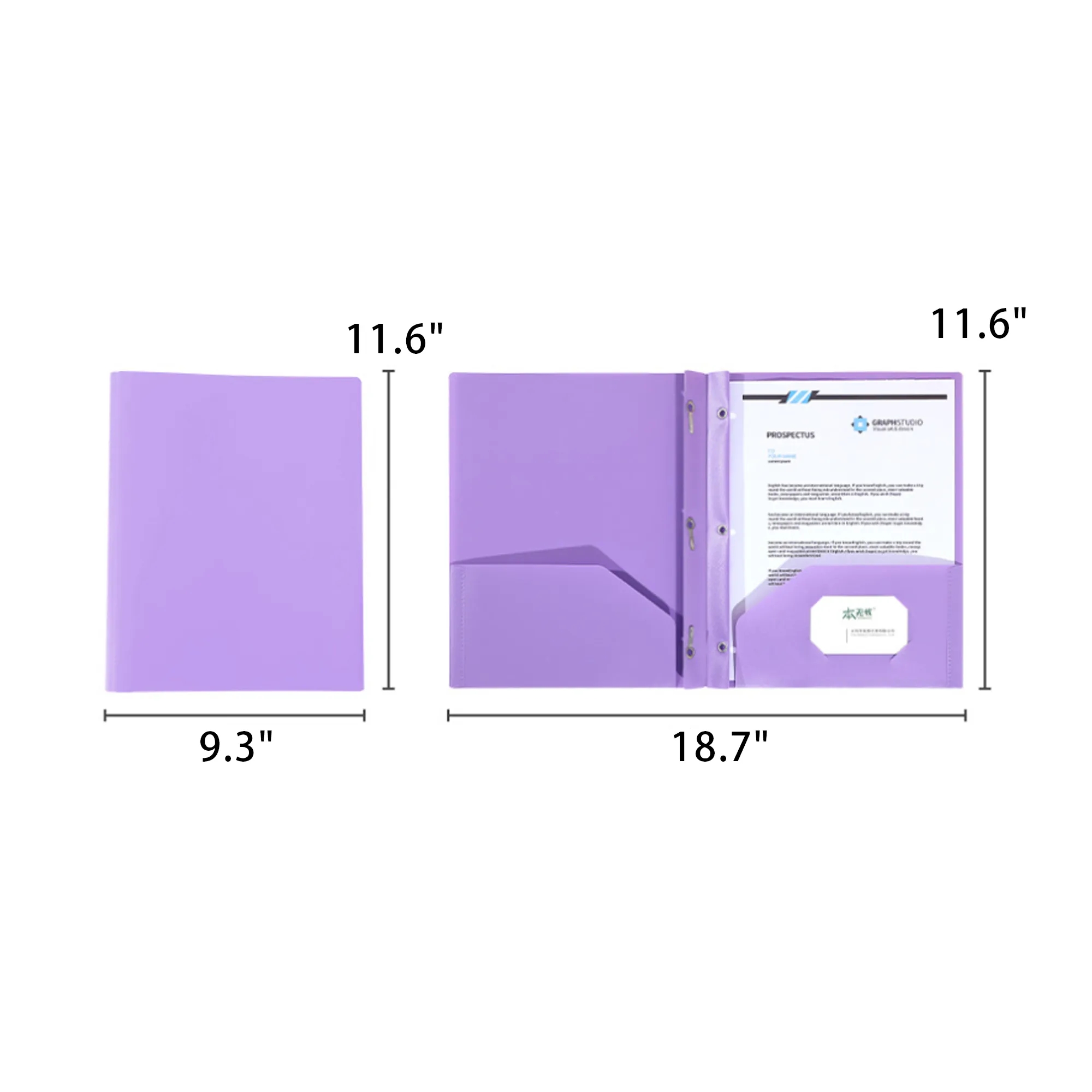 Folders With 2 Pockets and Prong With Fasteners 5