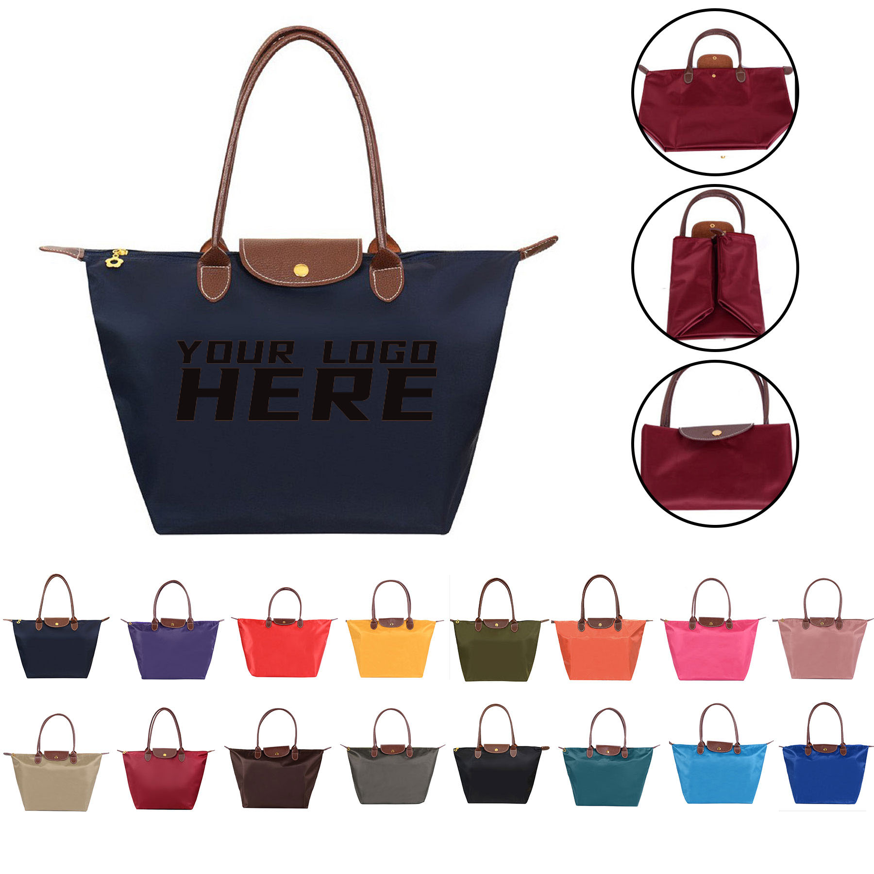 Women Oxford Tote Bag With Zipper 1