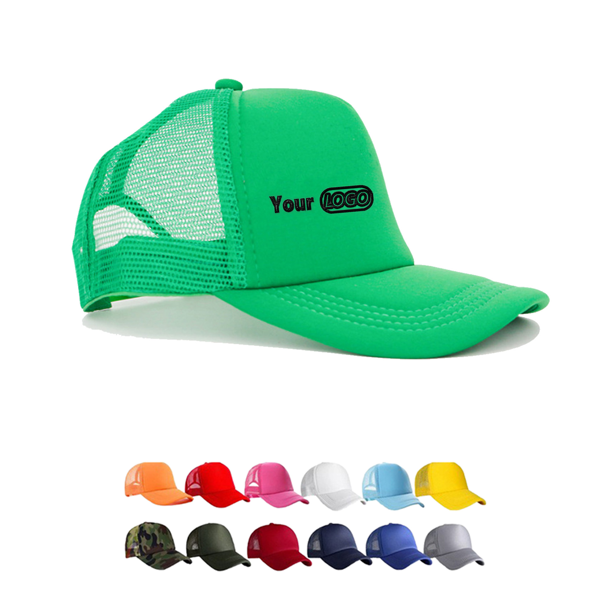 Polyester Multi-Color Mesh Baseball Cap 4