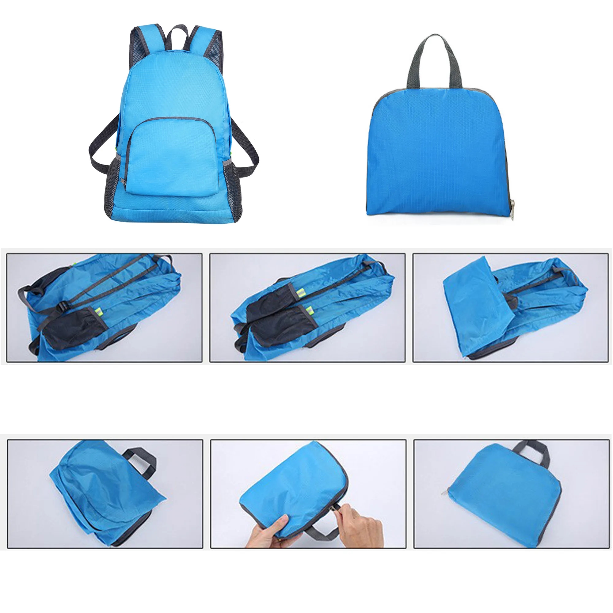 MOQ20PCS Travel Outdoor Folding Backpack Sports Bag 9