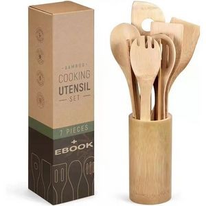 Kitchen Wooden Bamboo Non-Stick Cookware 8-Piece Set 1