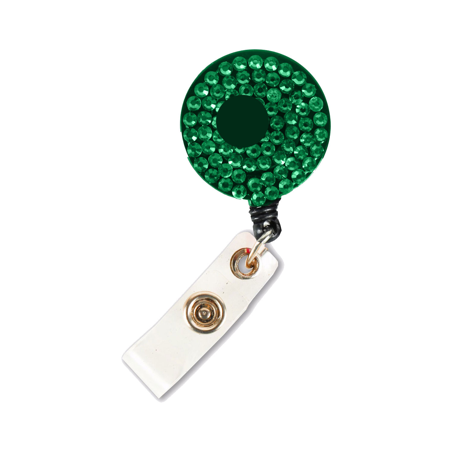 Bling Rhinestone Round Badge Reels w/ Bulldog Clip backing 6