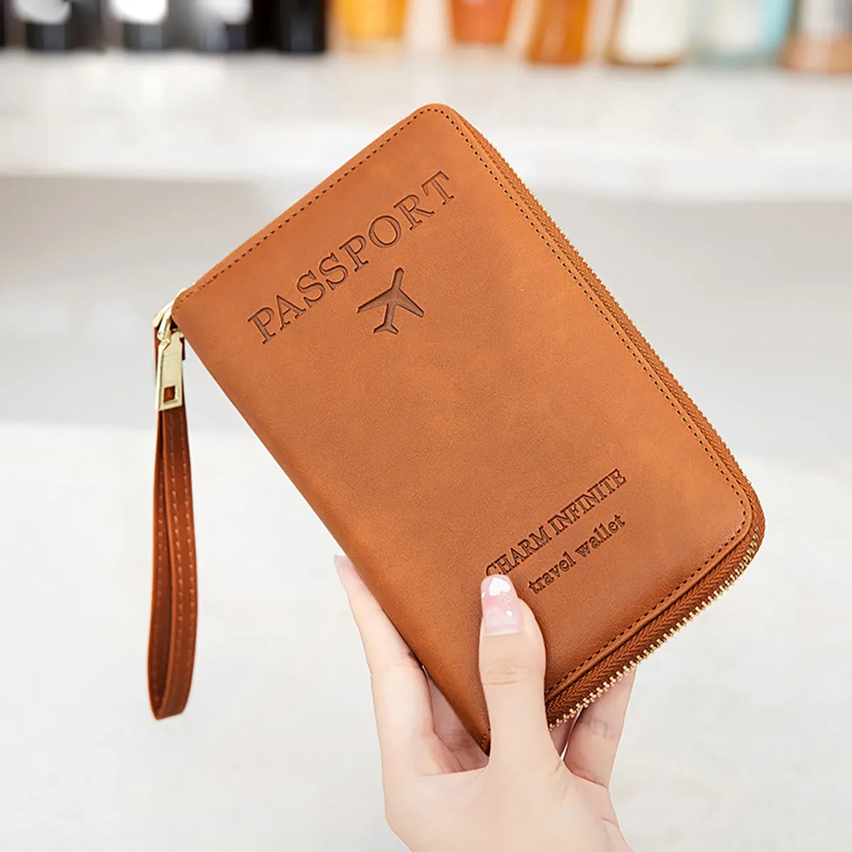 Passport ID Bag Zipper Anti-Theft Airplane Wallet 6