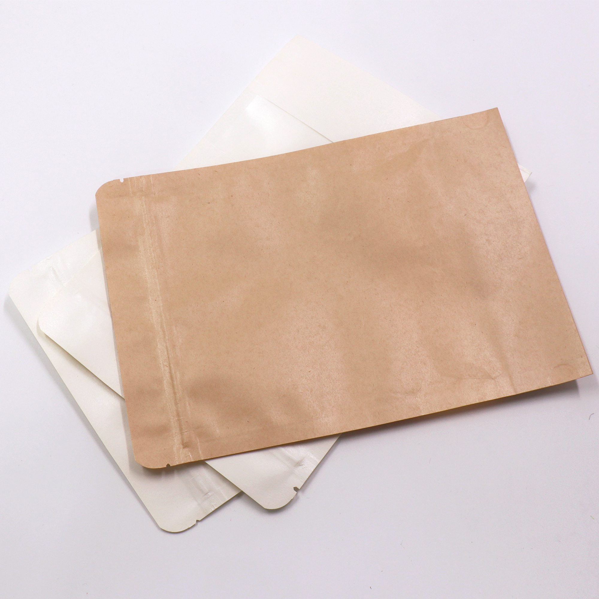 Resealable Kraft Paper Stand Up Pouch With Clear Window 3
