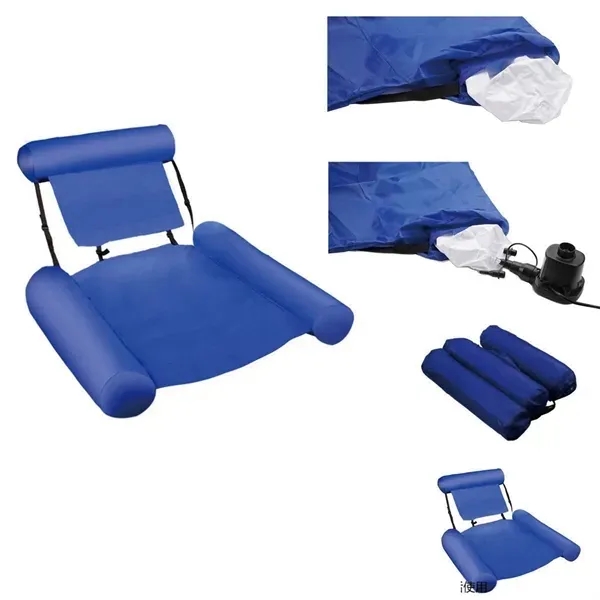 Foldable Inflatable Water Lounge Chair Portable Pool Float 11