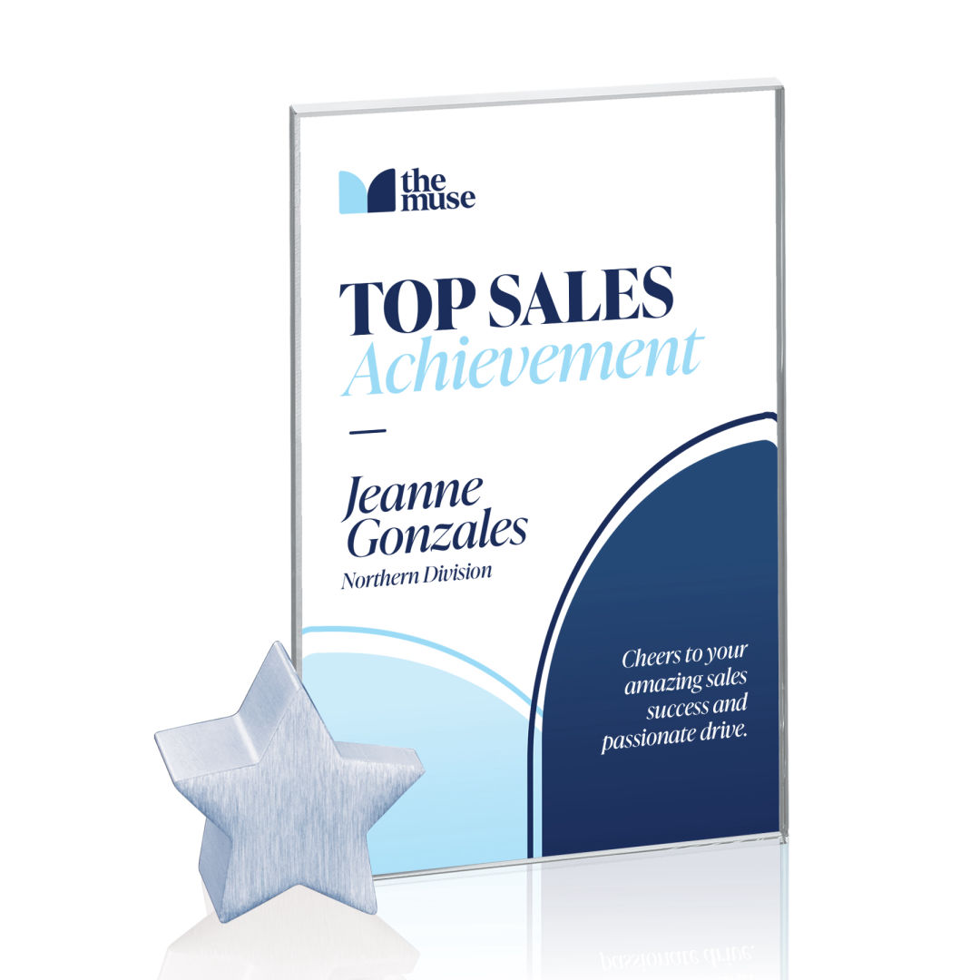 Bermuda VividPrint™ Award - Starfire/Chrome Star 16