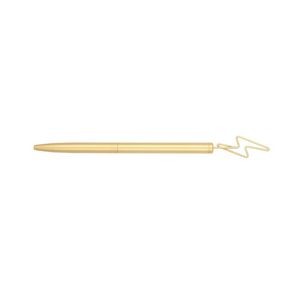 Lightning Shaped Paper Clip Twist Metal Pen 7