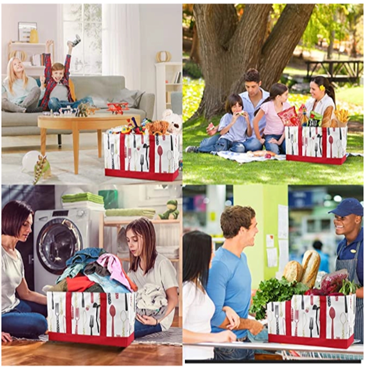 Insulated Foldable Large Utility Tote Bag 3
