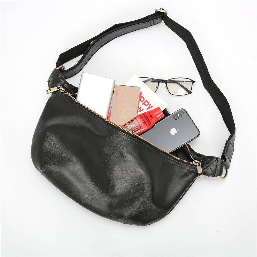 Retro PU Leather Belt Chest Bag 5