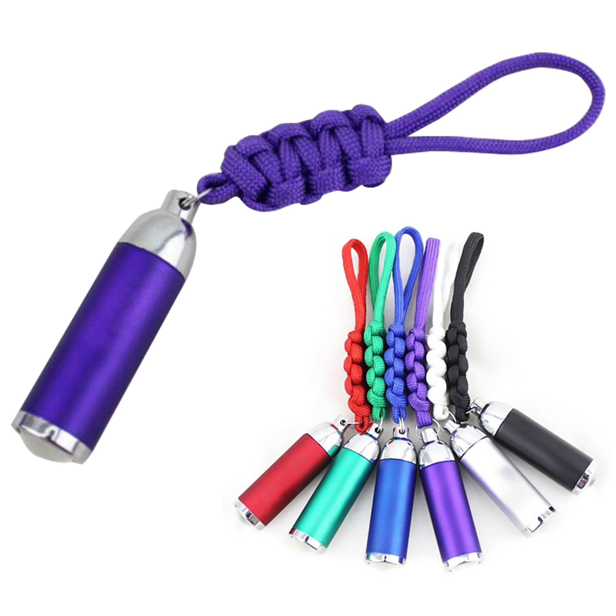 Mini LED Flashlight w/Paracord