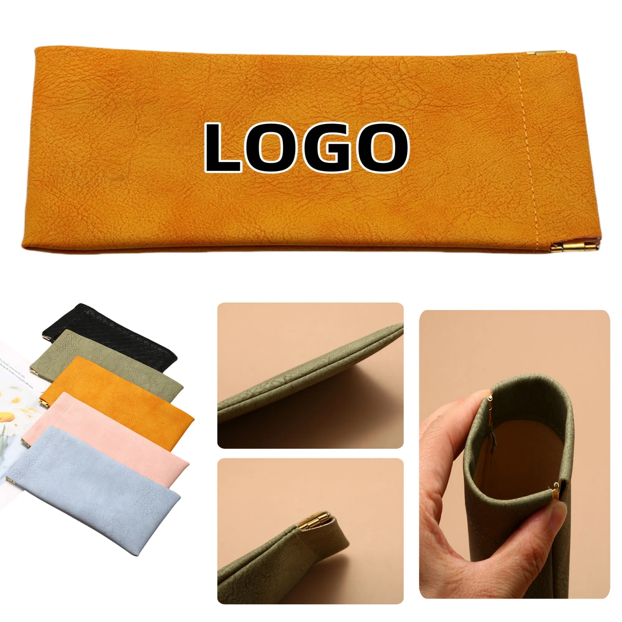 Fasten Top PU Sunglasses Pouch