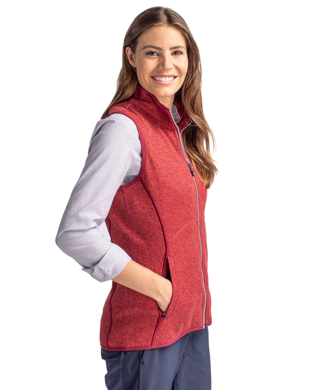 Mainsail Sweater Knit Womens Full Zip Vest