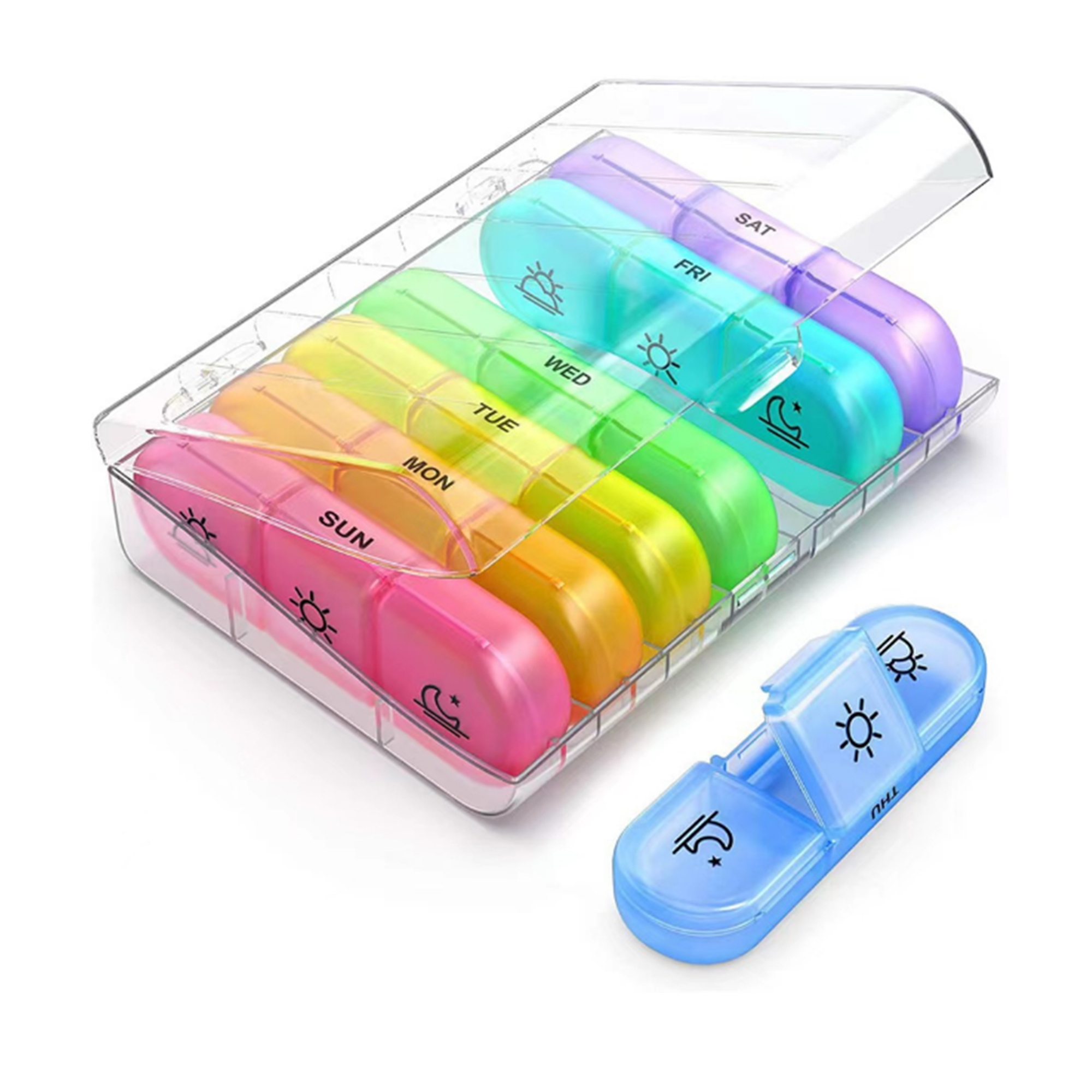 Hygienic 3 Cell Portable Weekly Medicine Box 6