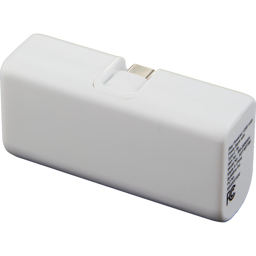 Stay Powered 1200 mAh Power Bank with Type-C Tip 37