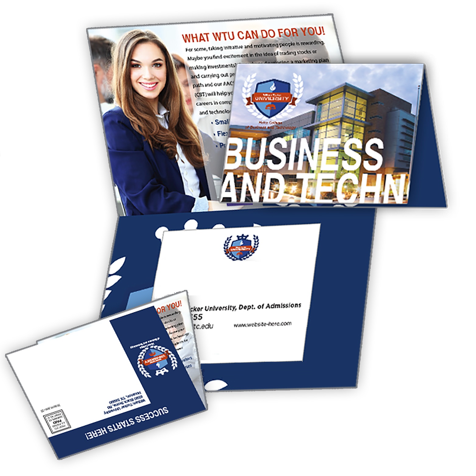 Small Folded Postcard UV Coating - 10 pt. with 3.5x4 Magnet (25 mil.) 2